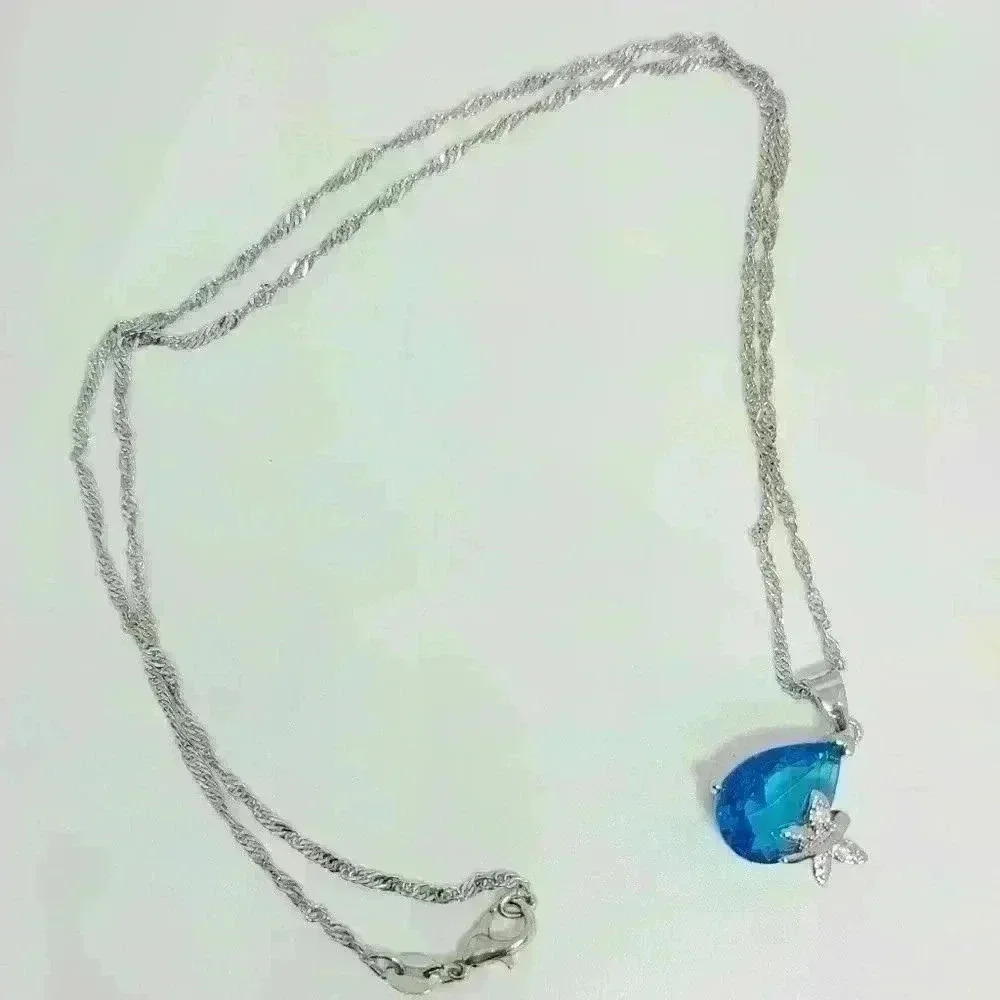 NWOT Stamped 925 Sterling Silver Austrian Crystal CZ Butterfly Jewelry S… - Picture 4 of 10